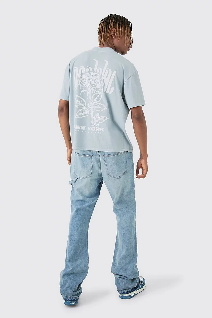 Tall Slim Rigid Flare Carpenter Jeans | boohooMAN USA Tall Slim Rigid Flare Carpenter Jeans | boohooMAN USA